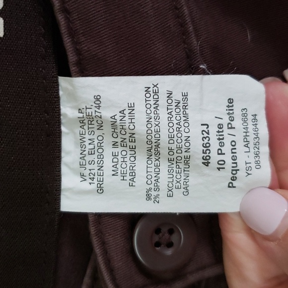 Brown Lee Straight leg khaki trouser pants, career, casual, neutral, women's 10P - Picture 4 of 7